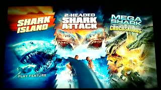 THE ASYLUM 2 HEADED SHARK ATTACK.MEGA SHARK VERSUS CROCOSAURUS.SHARK ISLAND MENU