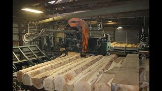 MELLOTT Bandsaw, Resaw System, LMR Debarker, Bar Turner - Hoffman Brothers Lumber, Richfield, PA