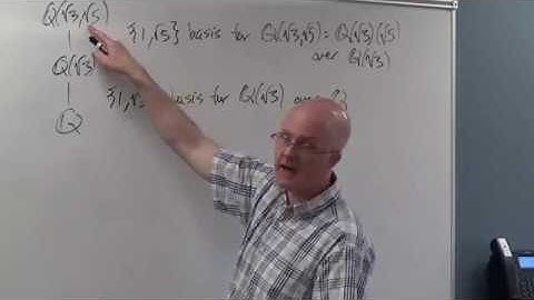 Abstract Alg, 36B: Review Fields, Galois Theory Introduction, Gal(Q(sqrt(3))/Q) of Q(sqrt(3)) over Q