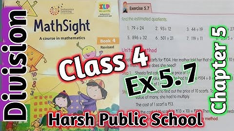 Exercise 5.7 Chapter 5 Maths sight Class 4 |Maths Sight Class 4 | Division | #hpsgurugram