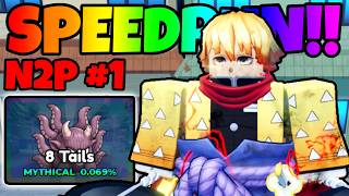 I *SPEEDRAN* To Become A LEADERBOARD PRO In Anime Levels!! Noob to Pro #1
