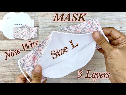 New Design DIY Face Mask 3 Layers SIZE L | Nose Wire Breathable! | Mask Make it Easy