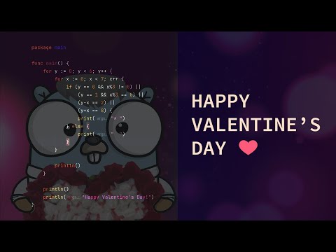 Happy Valentine's Day by GoLang developer! #Shorts