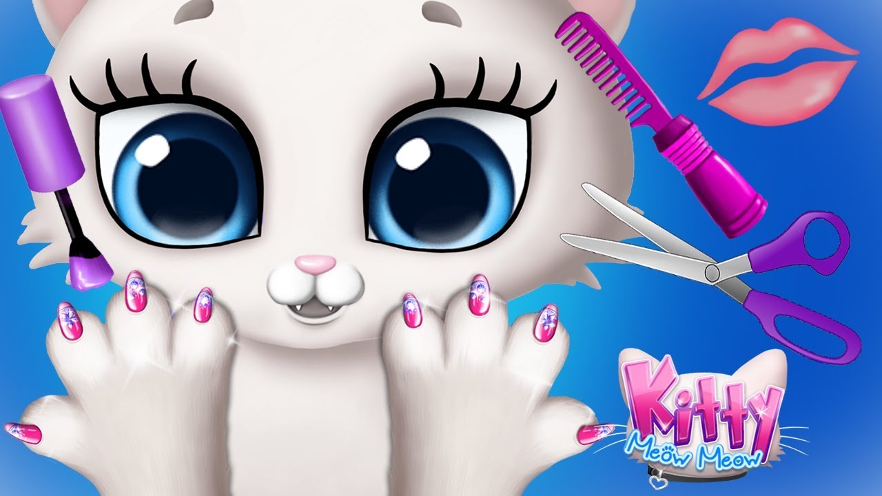 Fun Animal Kitten Care Games Cute Little Kitten Hair Salon, Nails Dress