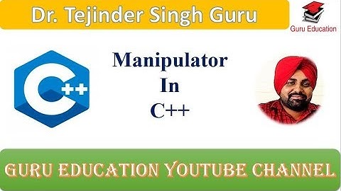 Manipulator In C++