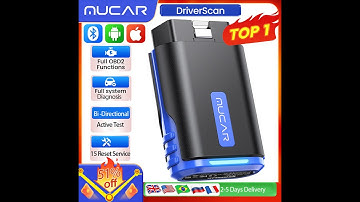 MUCAR DriverScan OBD2 Scanner Bluetooth, Bi directional scan Tool OE Level All System Diagnostic 15
