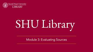 Evaluating Sources Module