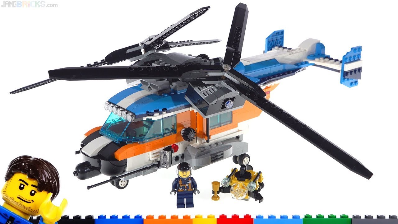 LEGO Creator Twin Rotor Helicopter review! 31096 - YouTube