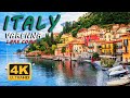 Walking in Varenna at Lake Como, Italy. 4K tour with calm and relaxing meditative music. DJI Osmo.