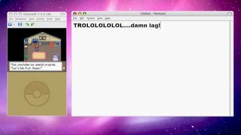 Pokemon Platinum on Desmume 0.9.8 (Testing)