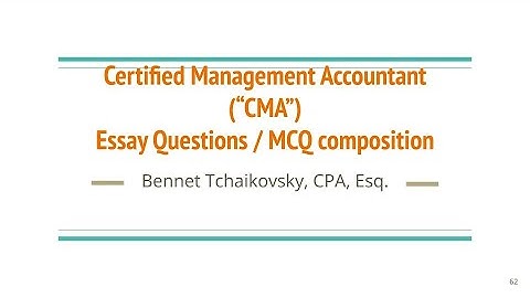 Certified Management Accountant ("CMA") - Using Becker CMA Review for essay questions