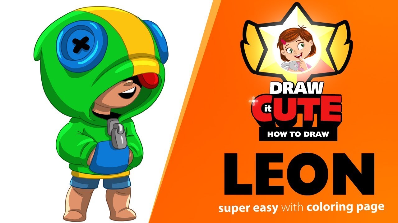 How To Draw Leon Brawl Stars Super Easy Drawing Tutorial Youtube - brawl stars how to draw leon