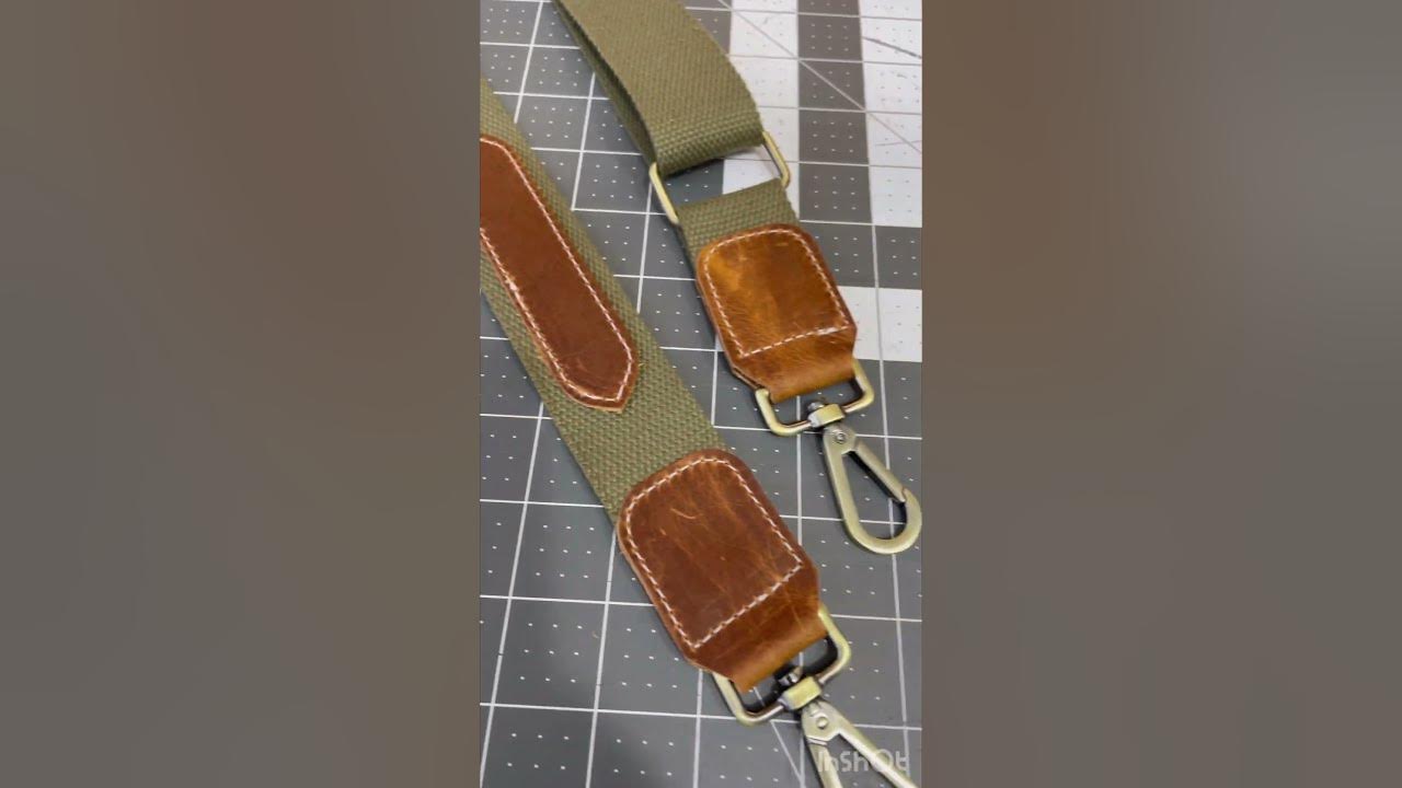 How To Make a Leather and Webbing Bag Strap 