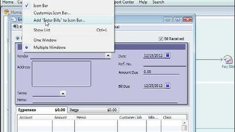 Customizing QB Icon Bar
