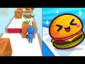 Push Harder vs Food Run ✦ ASMR Gameplay Android iOS • 2048 Number Merge Race Games