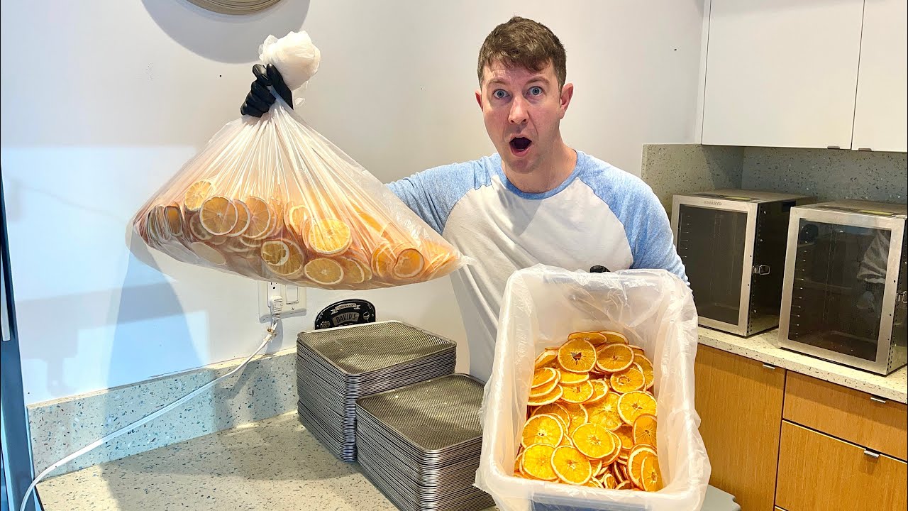 12-часовой рабочий день за моим бизнесом по продаже сушеных фруктов! (нарезаю более 200 апельсинов!)