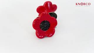 BPCMK 058 V Unique Handmade Flower Shape Ceramic Knob