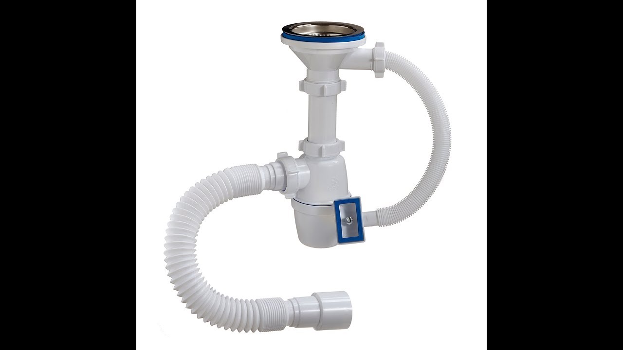 Сборка бутылочного сифона А-40079 для кухонной мойки с прямоугольным ...