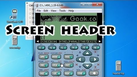 HP calculators - Screen Header - Gaak