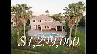 $1,299,000 ORLANDO, FLORIDA, LAKE FRONT HOME with PRIVATE POOL AND BOAT DOCK