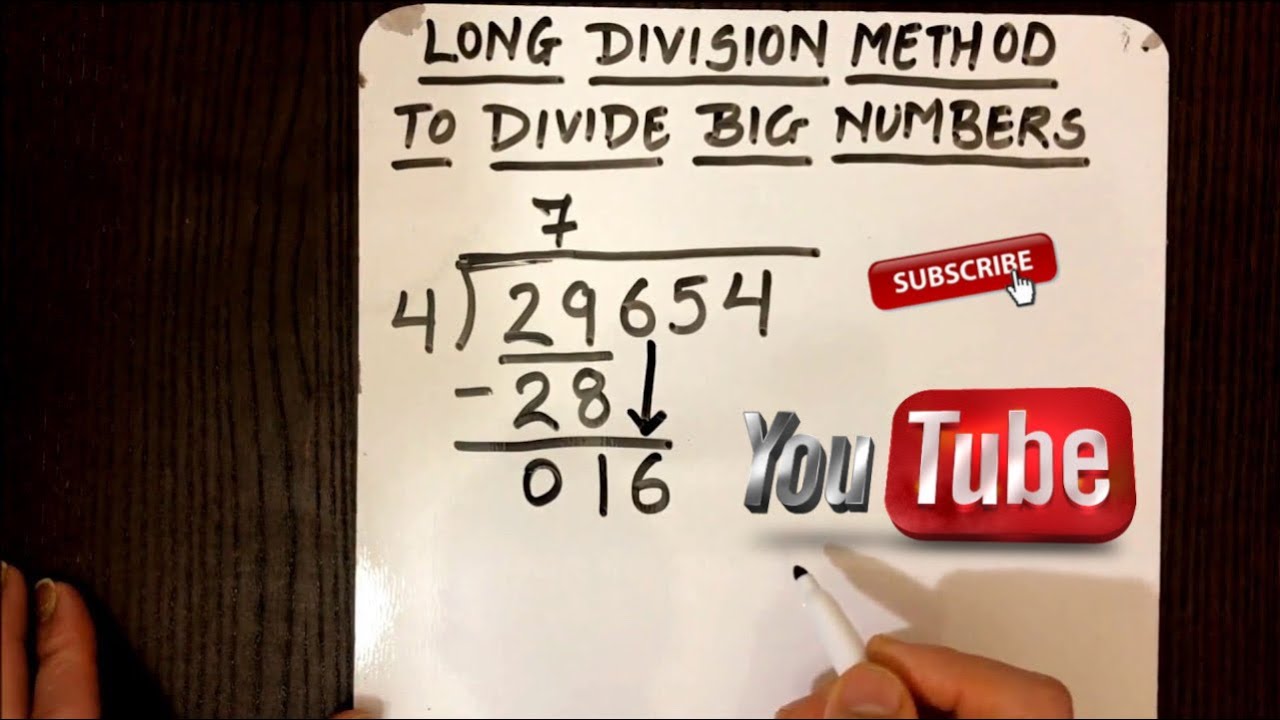 Long Division How To Divide Big Numbers YouTube
