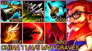 Full Quadrakills GRAVES Jungle, Best Champion To Main - Tiarty China Wild Rift New Build & Runes Update