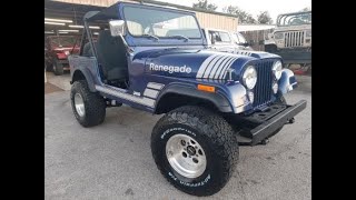 1979JEEP CJ7 Blue Fiberglass 6 cyl Manual EZCustom4x4 com