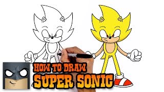 how to draw super sonic art tutorial