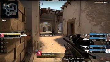 CS:GO Mirage - AWP 1vs5 Clutch All No Scoped!