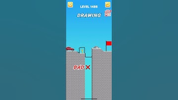 Draw bridge puzzle game level 1486 #gaming #drawing #Shorts