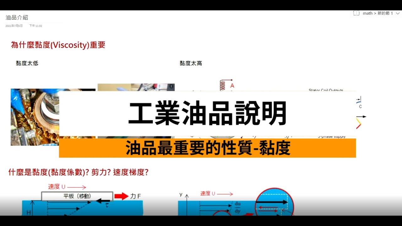 工業油品說明及選擇