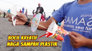 LAYANGAN NAGA MINI TERKECIL DARI SAMPAH PLASTIK DAN KERTAS