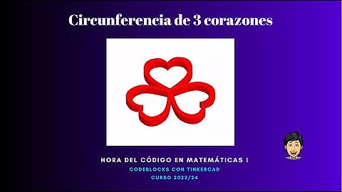 Coding Blocks con Tinkercad - Reto 1 - Circunferencia con tres corazones