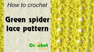 Green spider lace pattern - Free crochet pattern