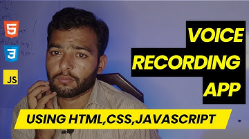 🎤 HTML CSS JavaScript Project | Build a Voice Recording App with Real-Time Playback
