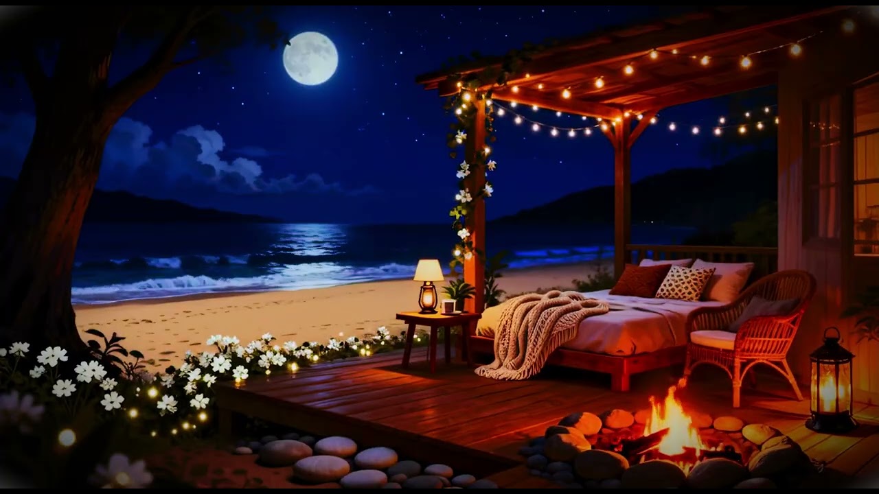 Quick Sleep • Piano & Ocean Waves (No Ads) • Relieve Stress & Anxiety