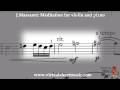 Meditation from opera Thais Accompaniment Video