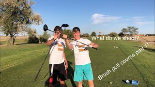 Brush golf course vlog part 1! 2 man scramble best score possible!
