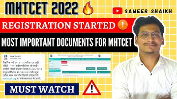 MHT CET 2022 Form Filling| Documents For MHT CET Registration👍🏻|Latest Updates On #mhtcet2022🔥🔥|
