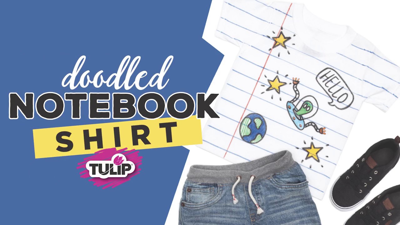 Back to School Fabric Marker Notebook Shirt