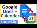 Connect docs to google calendar like this meeting notes