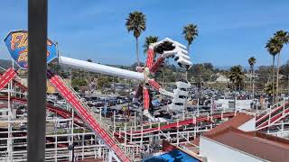 Fireball Santa Cruz Beach Boardwalk off ride POV from the Sky Glider