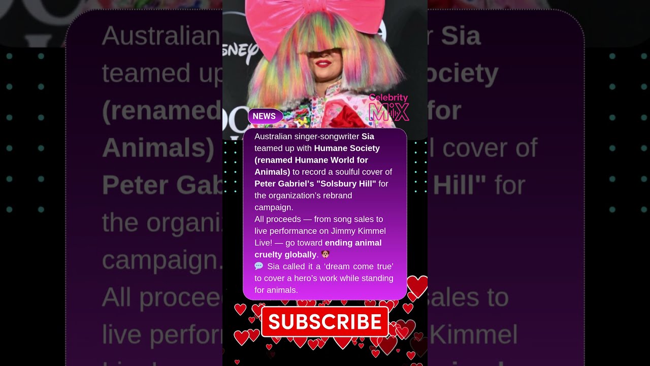❤️ #Sia saves animals with her voice! #Music #News #Singer #Celebrity #popular