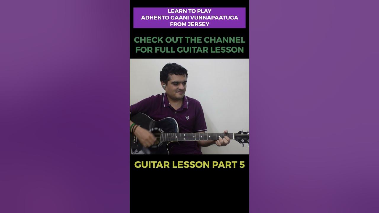 "Short Guitar Cover of 'Adhento Gaani Vunnapaatuga' from Jersey Movie!" 5#anirudhravichander#jersey