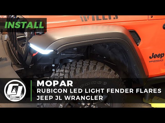2018-2020 Jeep JL Install | Mopar Rubicon LED Fender Flares - YouTube
