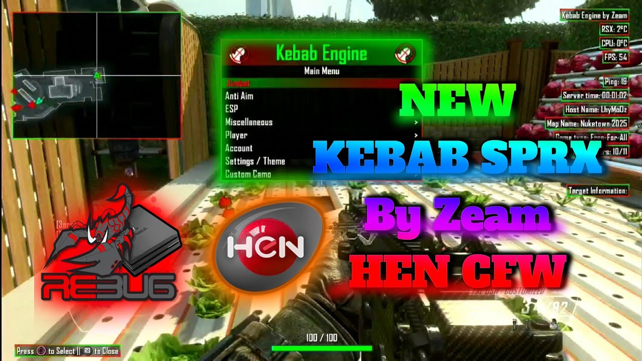 [PS3/BO2/HEN/CFW] NEW KEBAB ENGINE SPRX By Zeam - AIMBOT AINTIAIM HvH ...