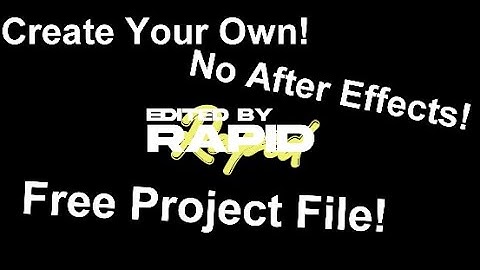 How to create an intro like EP Oliver, LMGK , and Valwop *Sony Vegas*. (free PF file)(Best tutorial)