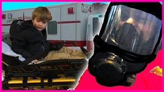 Ambulance Stretcher Ride | The Kids Take a Field Trip to the Fire Station | Autism Adventure