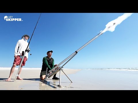 Firing a Fishing CANNON w/ Frozen Bait Bullets!