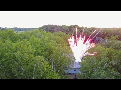 [4K] Drone Footage of Aerial Firework Shells Exploding DJI Mavic Pro ...